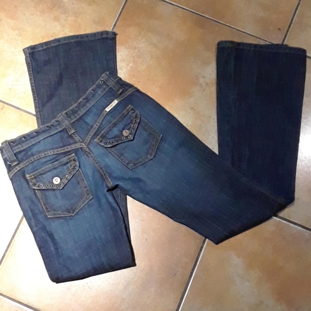 FRANKIE B.  SZ 6X34 EMBELLISHED BK POCKET JEANS